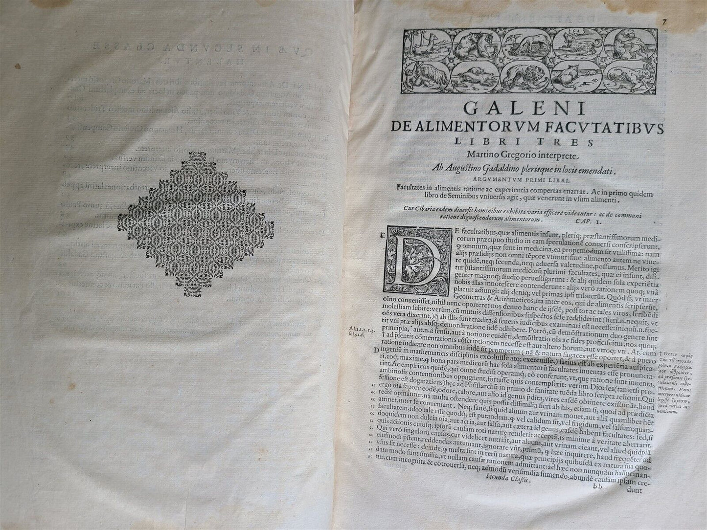 1586 RENAISSANCE EDITION OF GALEN antique FOLIO 16th century FAMOUS MEDICAL WORK