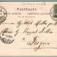 SWITZERLAND EXPOSITION VEVEY 1901 ANTIQUE POSTCARD w/ STAMP