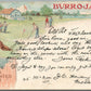 BURROJAPS PATENT SHOES ADVERTISING GOLF PLAYERS ANTIQUE POSTCARD