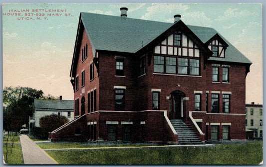 UTICA NY ITALIAN SETTLEMENT HOUSE MARY STREET ANTIQUE POSTCARD
