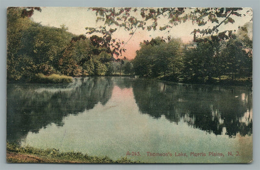 MORRIS PLAINS NJ THOMSON'S LAKE ANTIQUE POSTCARD
