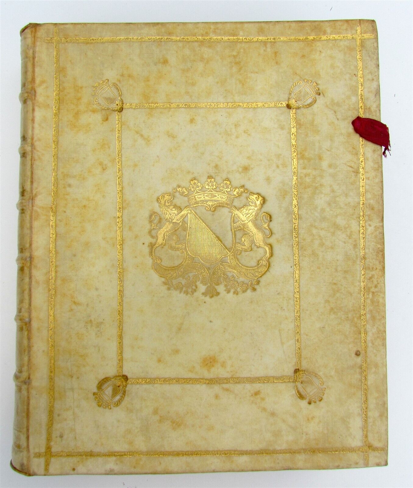 1780 Propertius POETRY Elegiarum UTRECHT ARMORIAL VELLUM BINDING antique