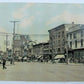 VINTAGE POSTCARD ELIZABETH NJ STREET SCENE horse drawn carriages
