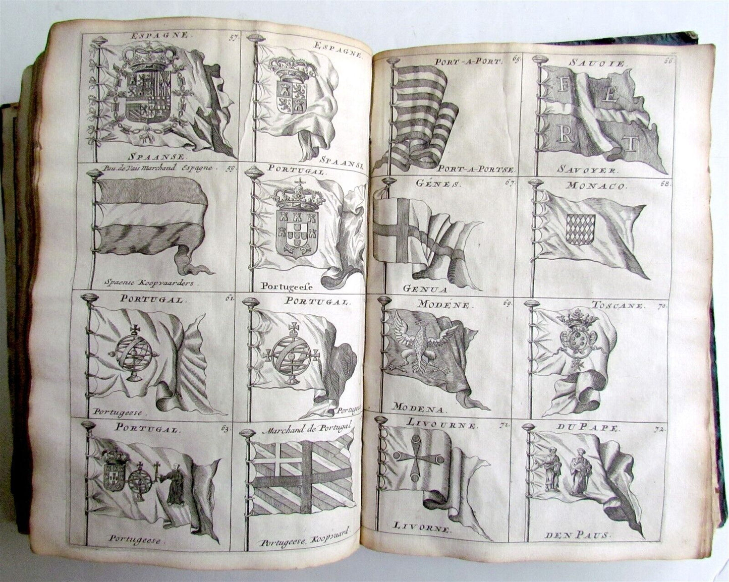 1702 NAVAL DICTIONARY ILLUSTRATED ship architecture maritime terminology antique