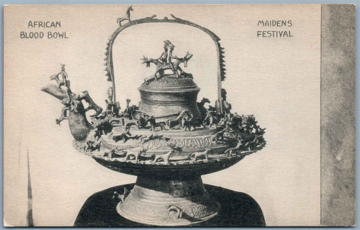 NEW YORK NY RIPLEY ODDITORIUM AFRICAN BLOOD BOWL VINTAGE POSTCARD