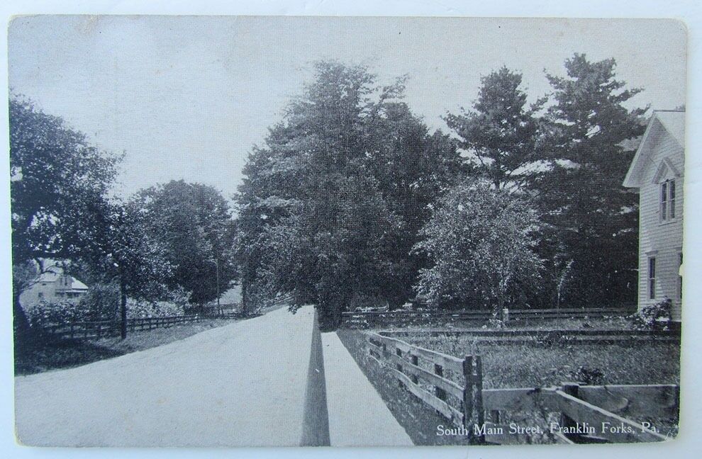 VINTAGE POSTCARD SOUTH MAIN STREET FRANKLIN FORKS PA