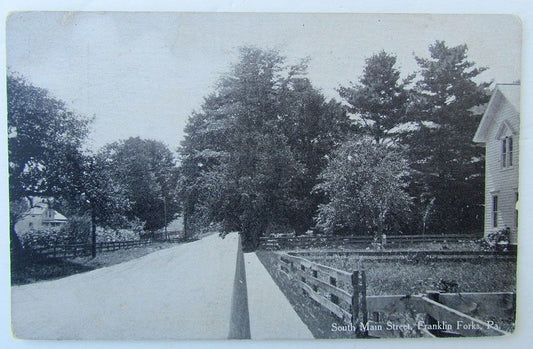 VINTAGE POSTCARD SOUTH MAIN STREET FRANKLIN FORKS PA