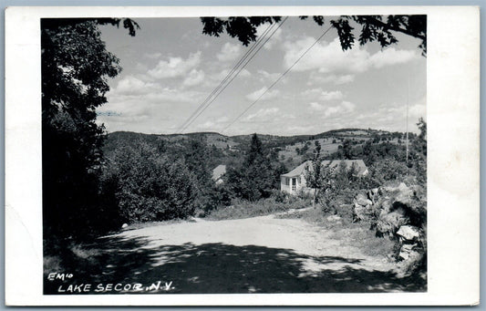 LAKE SECOR NY 1940 VINTAGE REAL PHOTO POSTCARD RPPC