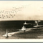 US FLEET w/ AIRPLANES VINTAGE REAL PHOTO POSTCARD RPPC