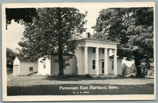 EAST HARTLAND CT PARSONAGE 1950 VINTAGE REAL PHOTO POSTCARD RPPC