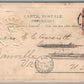BELGIUM 1902 EMBOSSED ANTIQUE POSTCARD w/ STAMP