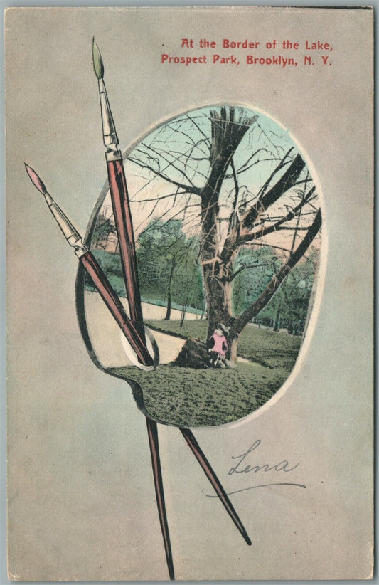 BROOKLYN NY PROSPECT PARK ANTIQUE POSTCARD