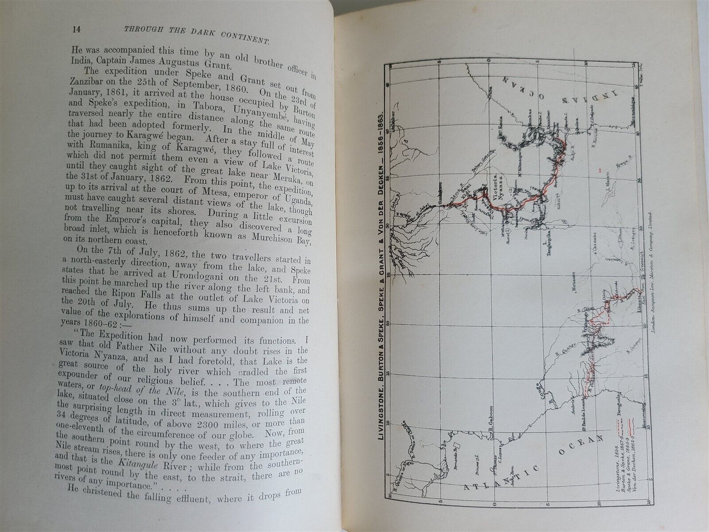 1899 THROUGH the DARK CONTINENT H. STANLEY antique illustrated Africa travel V.I