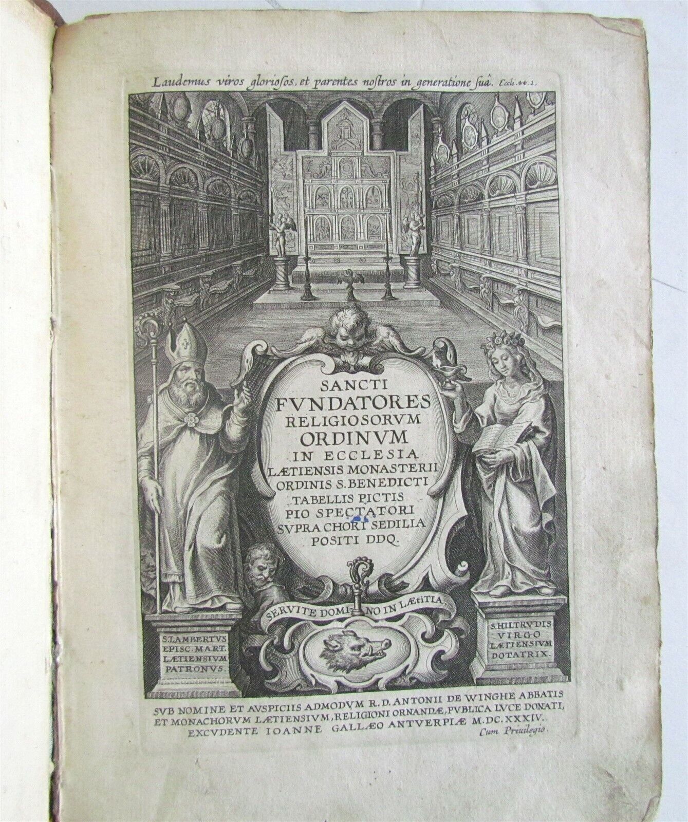 1634 ILLUSTRATED LIVES of MAIN FOUNDERS of RELIGIOUS ORDERS ANTIQUE 39 ENGR.