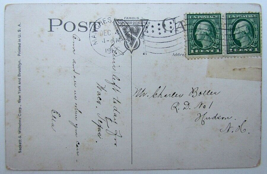 VINTAGE 1917 POSTCARD FLEET OF US FLYING BOATS