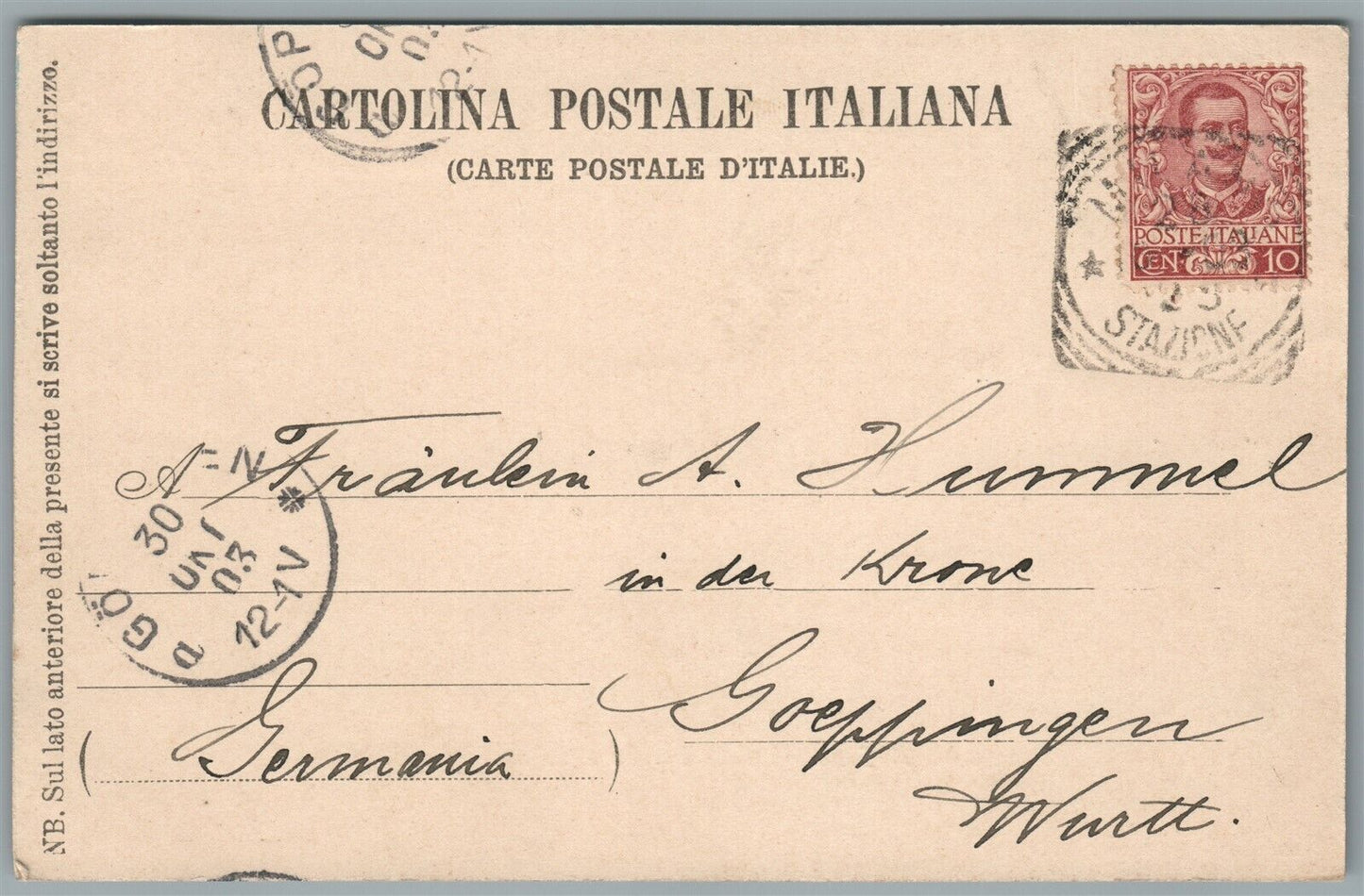 ITALY PANORAMA DI TORINO DAL LUNGO ANTIQUE POSTCARD