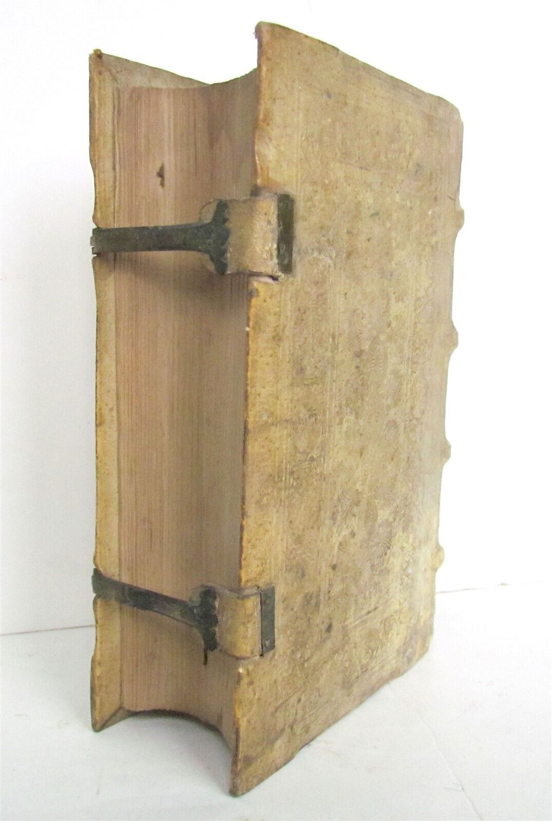 1571 CONCIONES IN EVANGELIA ET EPISTOLAS antique PIGSKIN BINDING w/CLASPS 16th C