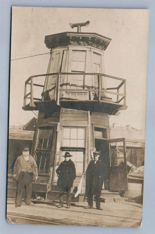 LIGHT HOUSE KEEPRS ANTIQUE REAL PHOTO POSTCARD RPPC