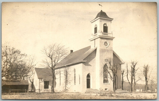 SELLERSVILLE BUCKS PA JERUSALEM LUTHERAN CHURCH ANTIQUE REAL PHOTO POSTCARD RPPC