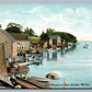 NEW HARBOR ME FISH HOUSES ANTIQUE POSTCARD