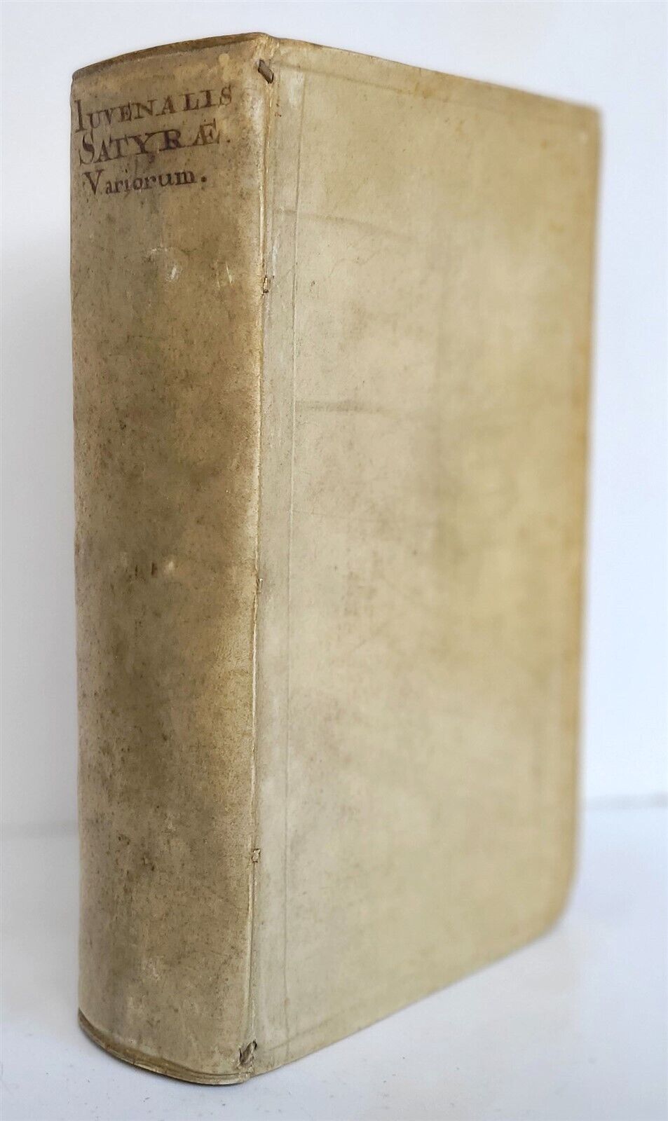 1684 JUVENALIS & PERSIUS SATIRAE antique VELLUM BINDING