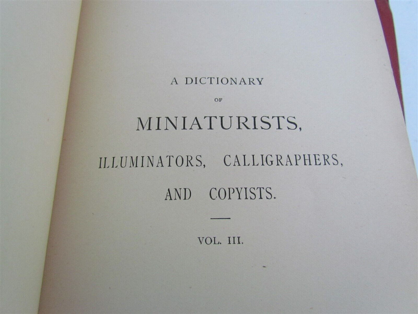 1887 BRADLEY'S DICTIONARY OF MINIATURISTS 3 volumes in English ANTIQUE