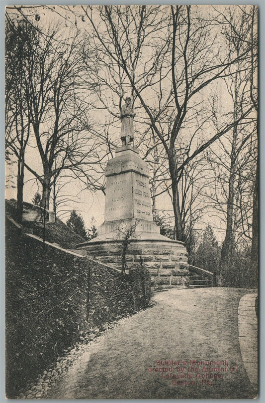 EASTON PA SOLDIER'S MONUMENT ANTIQUE POSTCARD