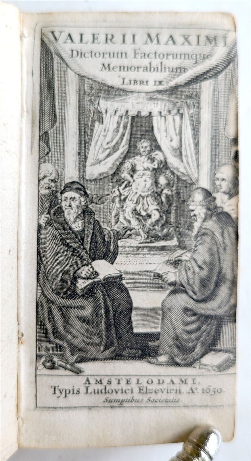 1650 VALERIUS MAXIMUS Dictorum Factorumque Memorabilium antique VELLUM ELZEVIR