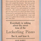 YORK PA LECKERING PIANO VICTORIAN TRADE CARD LION & MOUSE