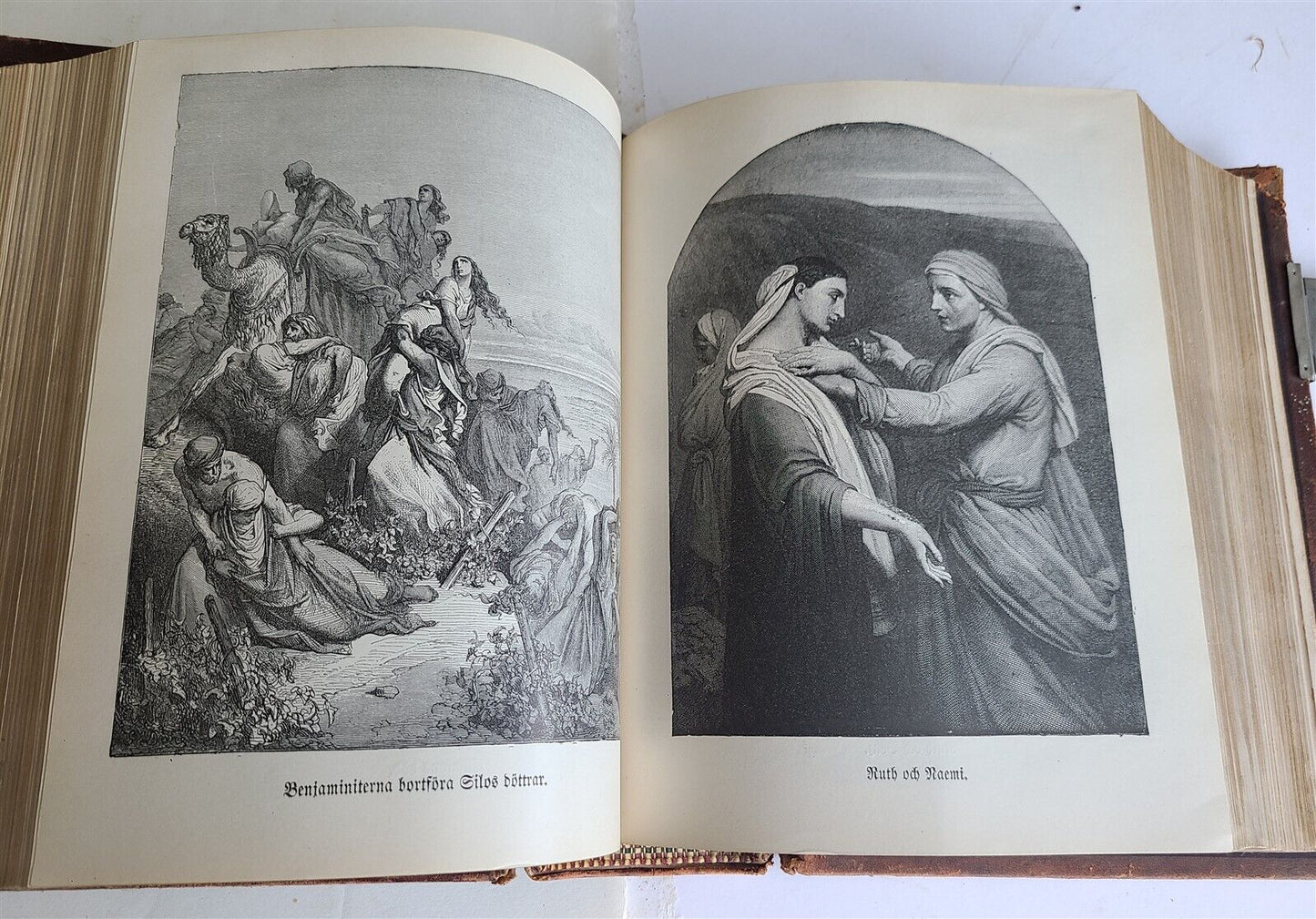 1900 BIBLE in SWEDISH ANTIQUE VICTORIAN MASSIVE FOLIO GUSTAVE DORE ILLUSTRATED