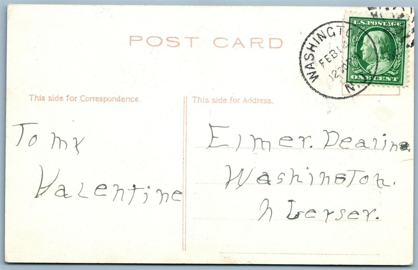 WASHINGTON NJ DID YOU EVER GET LEFT ANTIQUE POSTCARD