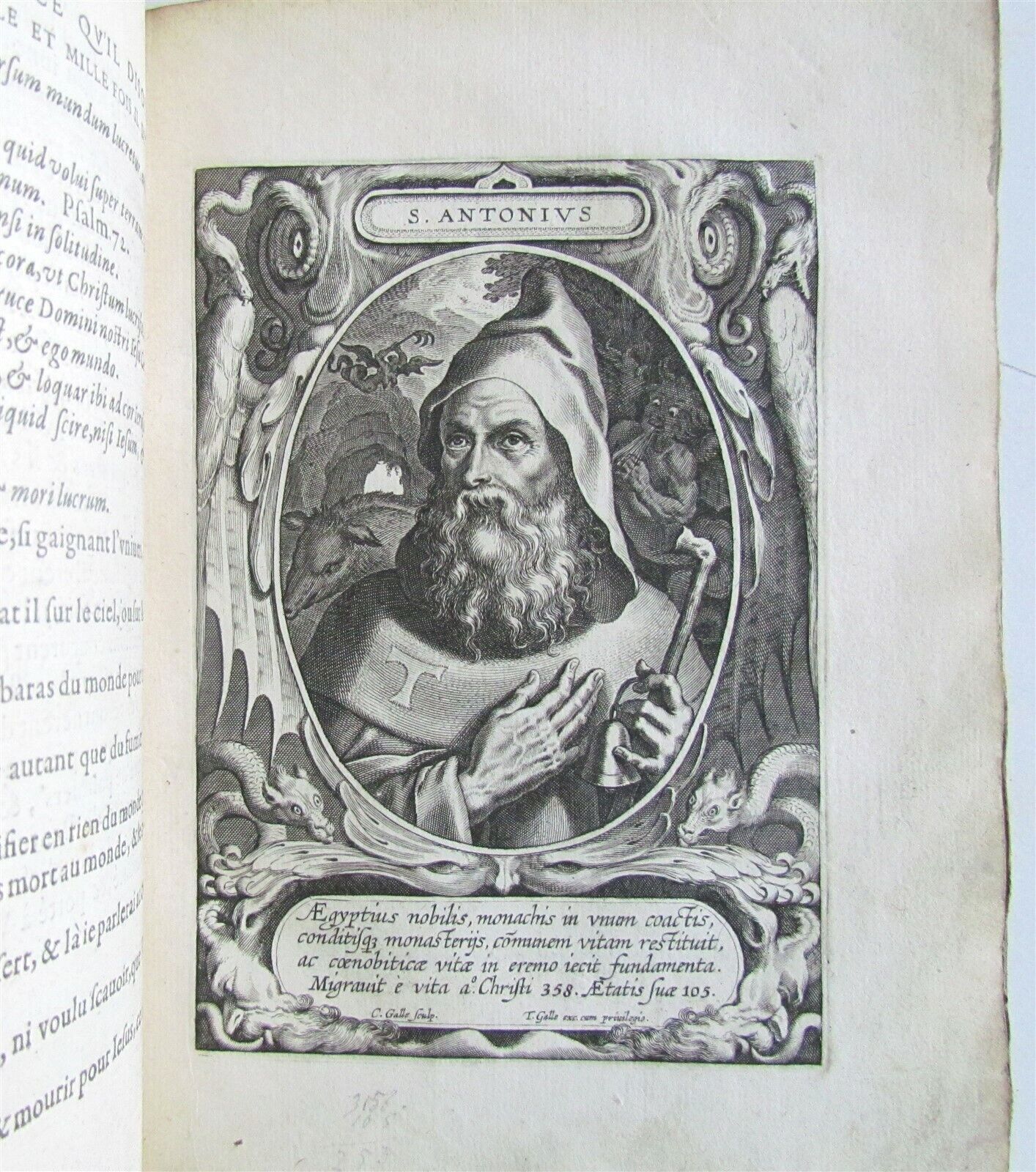 1634 ILLUSTRATED LIVES of MAIN FOUNDERS of RELIGIOUS ORDERS ANTIQUE 39 ENGR.