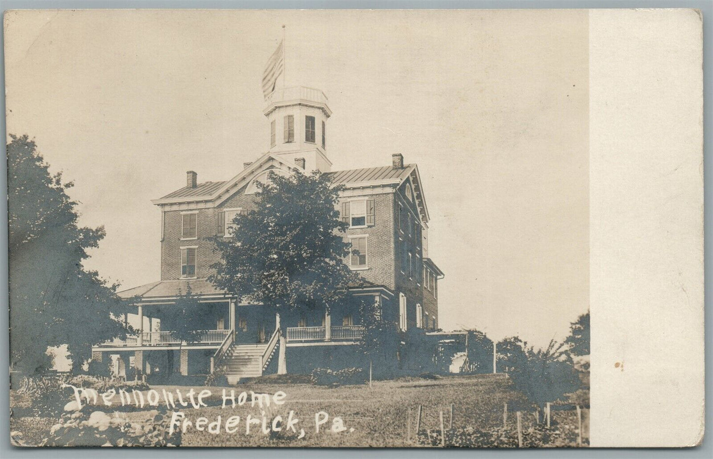 FREDERICK PA MENNONITE HOME ANTIQUE REAL PHOTO POSTCARD RPPC