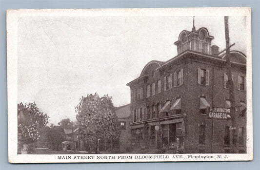 FLEMINGTON NJ MAIN STREET FROM BLOOMFIELD AVE ANTIQUE POSTCARD