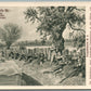 WWI BATTLE SCENE w/ AUTOMOBILES TRUCKS AUSTRIAN ANTIQUE RED CROSS POSTCARD