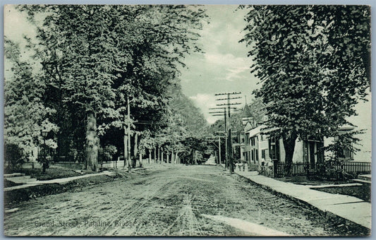 PALATINE BRIDGE NY GRAND STREET 1914 ANTIQUE POSTCARD