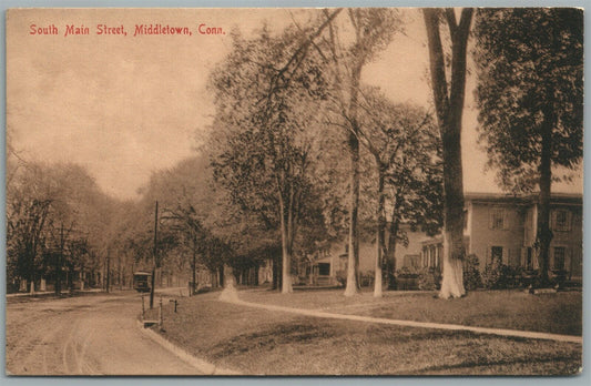 MIDDLETOWN CT SOUTH MAIN STREET ANTIQUE POSTCARD