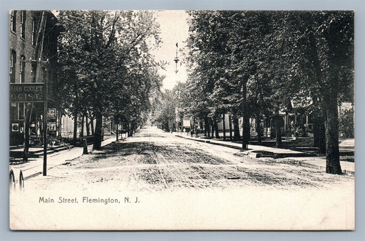 FLEMINGTON NJ MAIN STREET ANTIQUE POSTCARD
