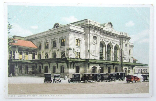 VINTAGE POSTCARD UNION STATION DENVER COLORADO train railroad railway