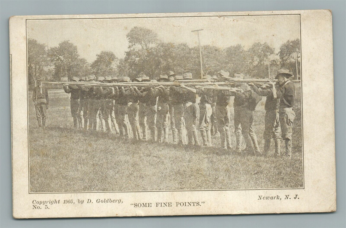 NEWARK NJ ARMY RIFLE SHOOTING ANTIQUE POSTCARD
