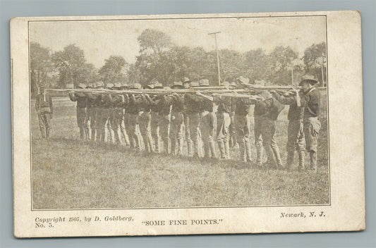NEWARK NJ ARMY RIFLE SHOOTING ANTIQUE POSTCARD