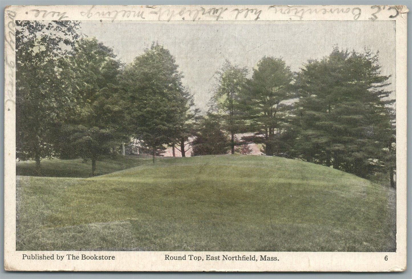 EAST NORTHFIELD MA ROUND TOP ANTIQUE POSTCARD