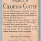 VICTORIAN TRADE CARD WILLIAM SCULL'S CHAMPION COFFEE CAMDEN NJ antique