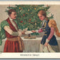 NEW YEAR ANTIQUE POLISH POSTCARD w/ CHRISTMAS TREE