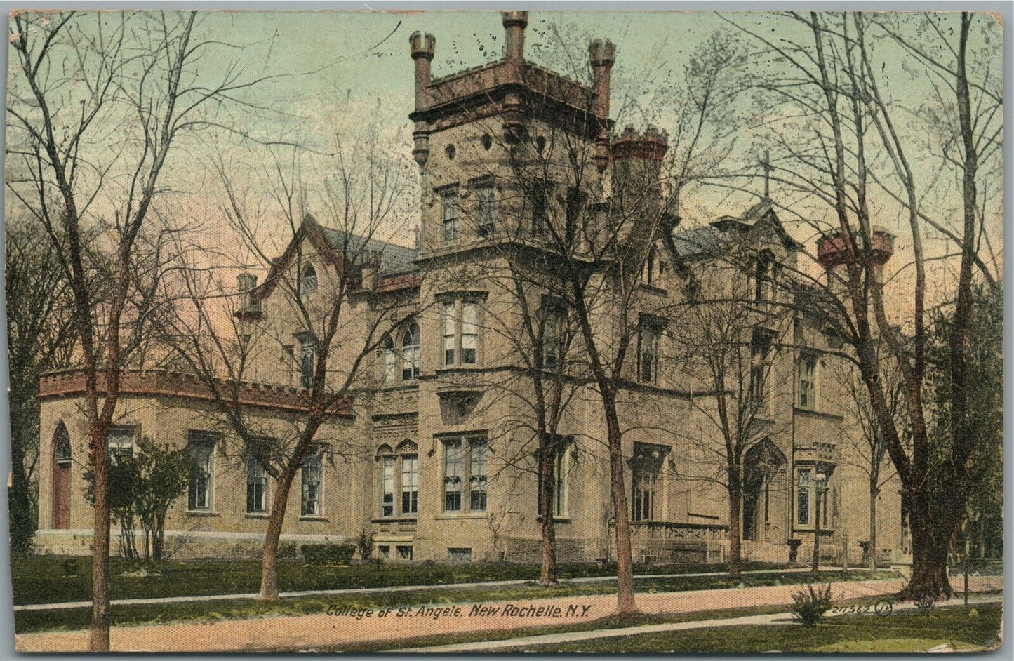 NEW ROCHELLE NY COLLEGE OF ST. ANGELE ANTIQUE POSTCARD