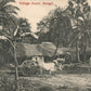 INDIA BENGAL VILLAGE SCENE ANTIQUE POSTCARD