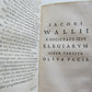 1657 PLANTIN PRESS POETRY by Jacobus Wallius ANTIQUE VELLUM BOUND 17th CENTURY