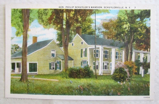 VINTAGE POSTCARD GEN. PHILIP SCHUTLER MANSION SCHUYLERVILLE N.Y.