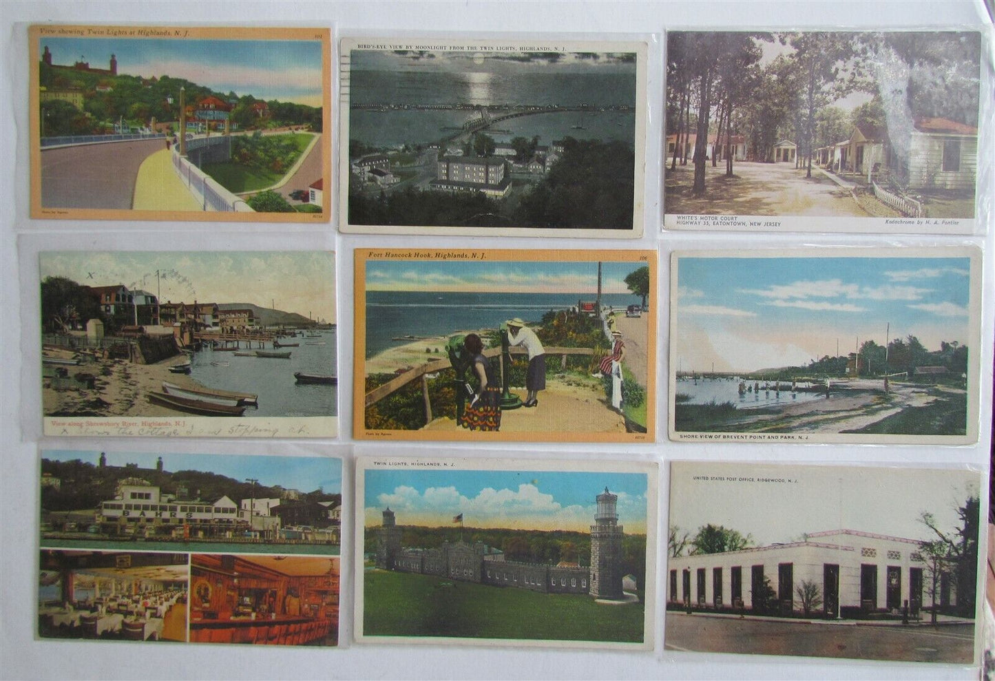 MIXED LOT NEW JERSEY NJ 33 ANTIQUE & VINTAGE POSTCARDS FREEHOLD HIGHLANDS DOVER