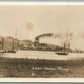 MILITARY SHIP USAT CHARLES THIERRY ANTIQUE REAL PHOTO POSTCARD RPPC